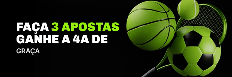 Aposta grátis 3 + 1 — consulte as condições